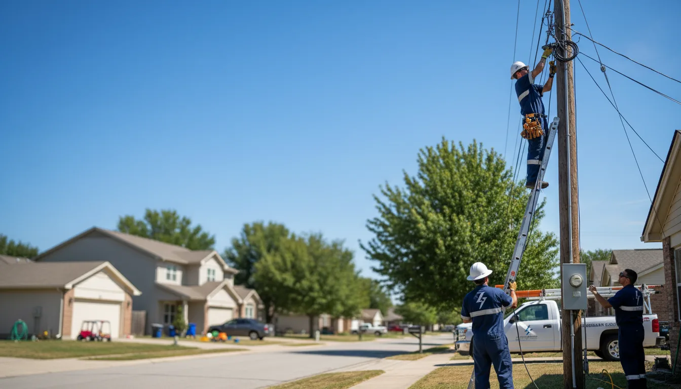 Residential electrician providing installation services in Hebron, OH
